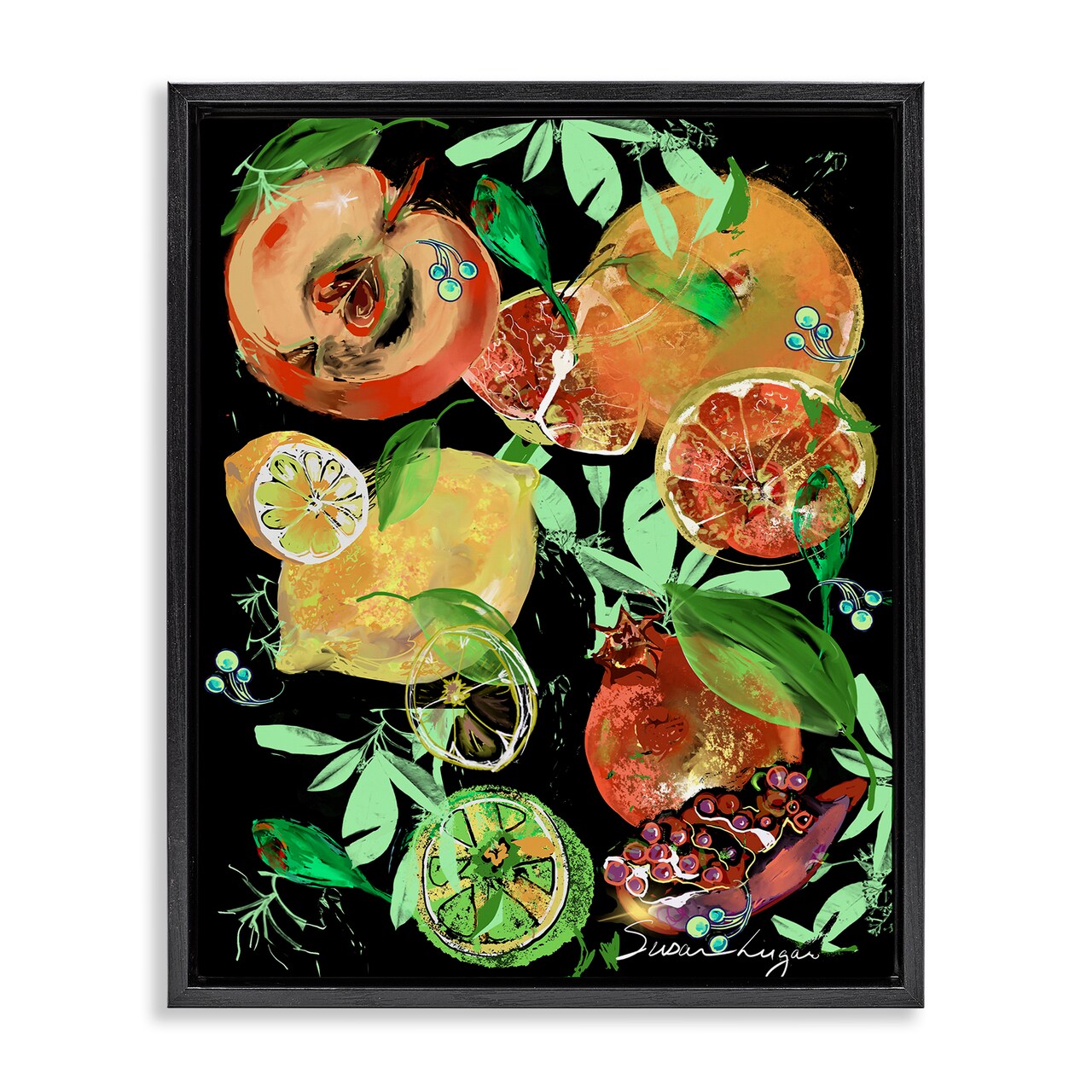 Stupell Industries Fruit Medley Combo Floating Frame, design by Susan Lugar
